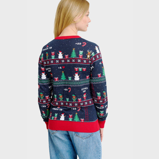 EB | Vintage Gaming Weihnachten Strickpullover Frauen