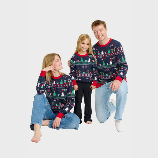 EB | Vintage Gaming Weihnachten Strickpullover Frauen