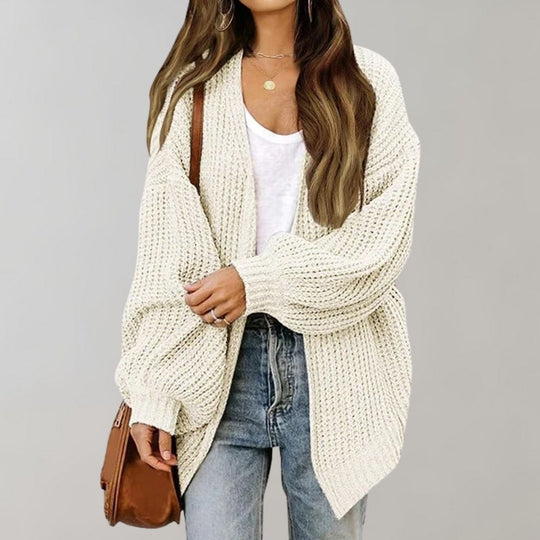 EB | Offene Strickjacke mit Bischofsärmeln