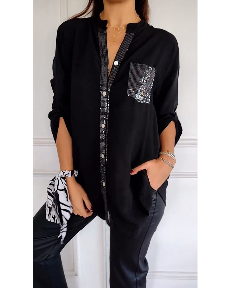 EB | Stilvolle Bluse mit Glimmer Nicht Spezifiziert Elegant und Strahlend