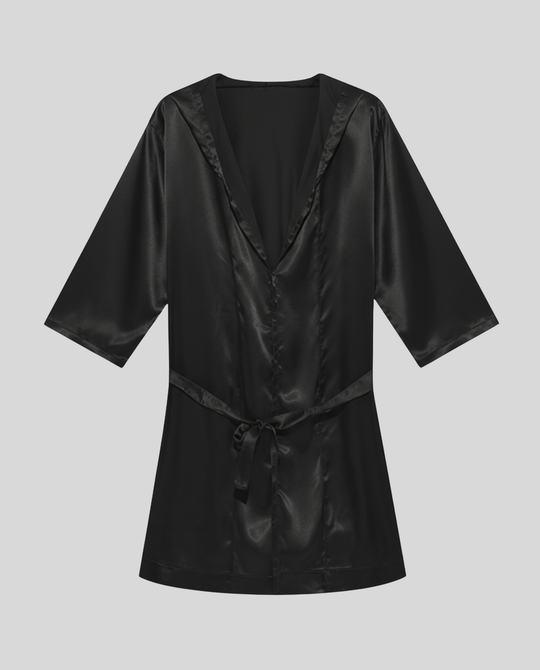 Herren Satin Bademantel EB