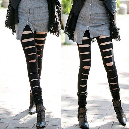 Damen Leggings mit modischen Cut-Outs EB