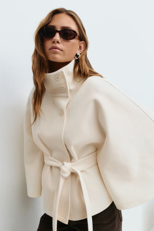 EB | Übergröße Damen Manteljacke mit Gürtel