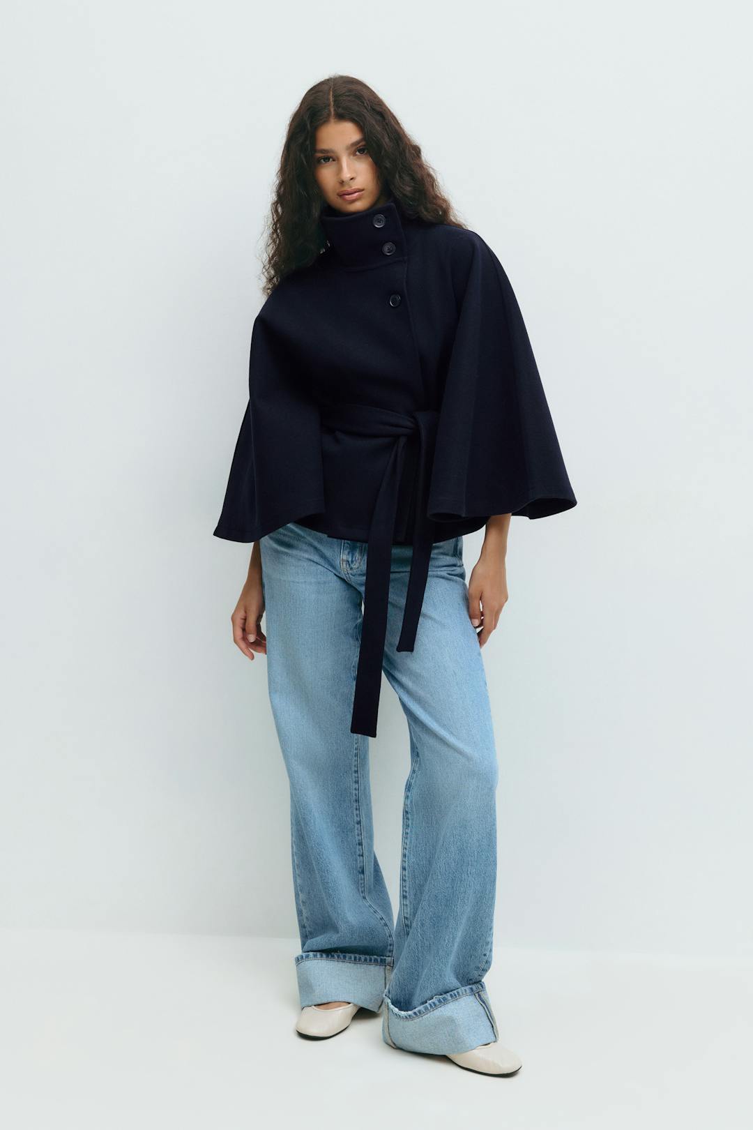 EB | Übergröße Damen Manteljacke mit Gürtel
