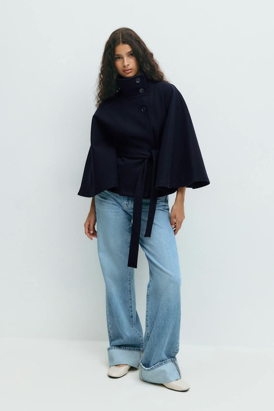 EB | Übergröße Damen Manteljacke mit Gürtel