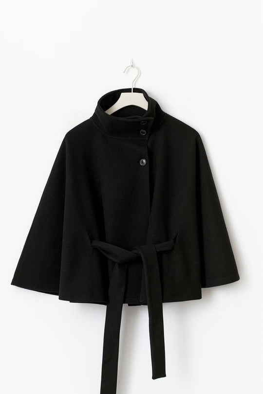 EB | Hoher Kragen Gürtelmantel Elegante Minimalistische Oberbekleidung