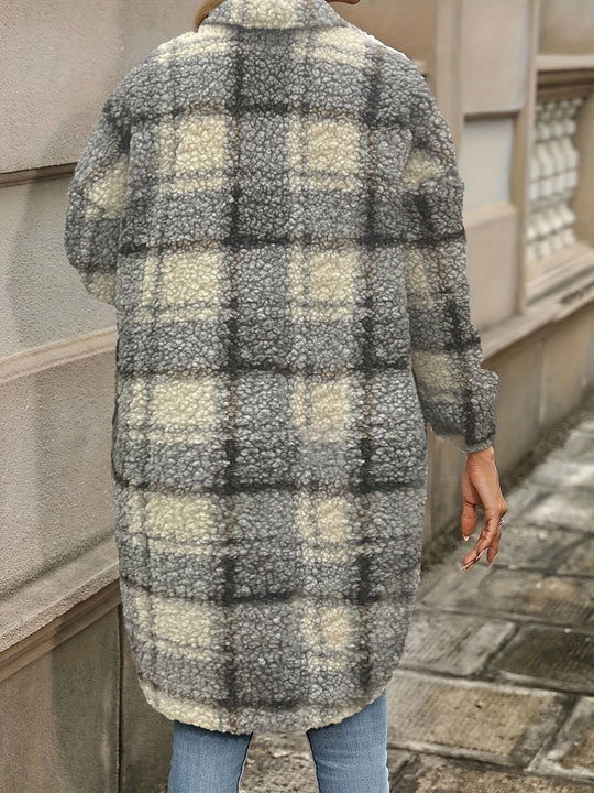 EB | Langarmige Jacke Aus Teddyfleece Acryl Warm und Trendy