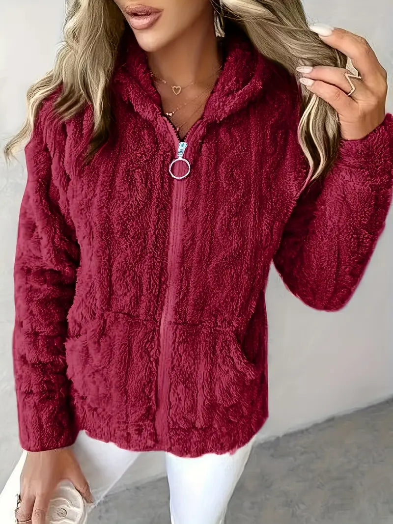 EB | Weiches Kapuzen Sweatshirt mit Reißverschluss