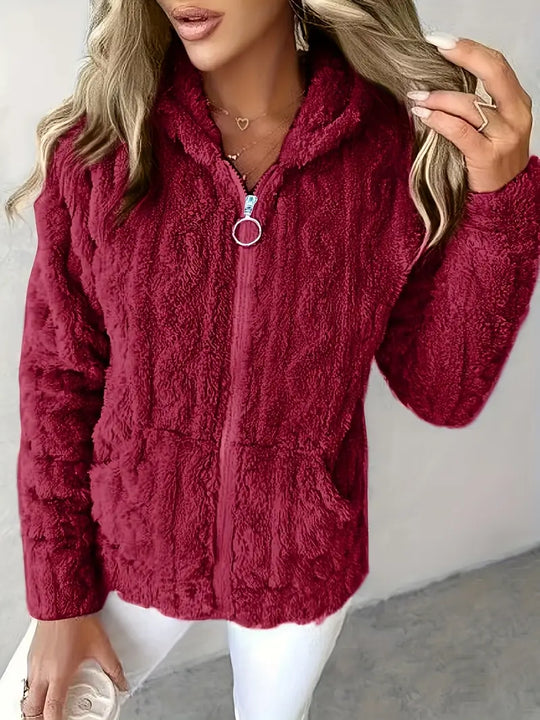 EB | Weiches Kapuzen Sweatshirt mit Reißverschluss
