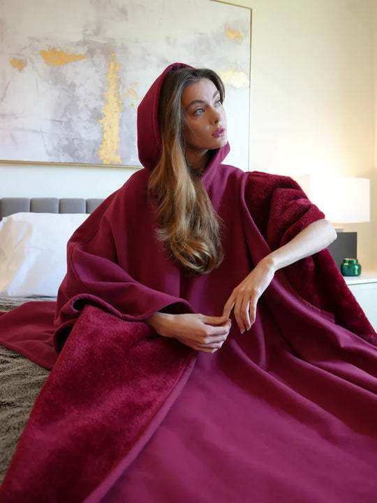 EB | Oversized Hoodie-Decke - Entspannungs-Kapuzenpullover Zum Wohlfühlen und Relaxen