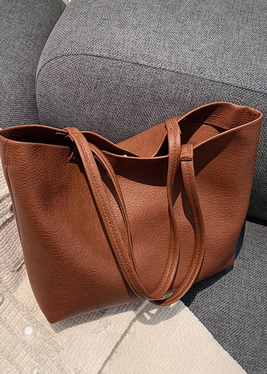EB | Geräumige Damen Schultertasche Aus Weichem Leder