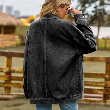 EB | Denimcharm Klassisch Vintage Denim Jack für Damen