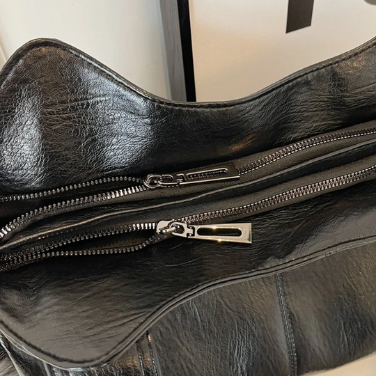 EB | Stilvolle Lederhandtasche Mit Reißverschluss