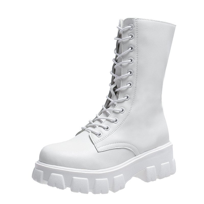 Stylische Damen Stiefel mit Schnürung EB