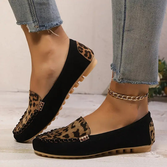 Bequeme Damen-Slipper mit wildem Leopardenprint EB EB