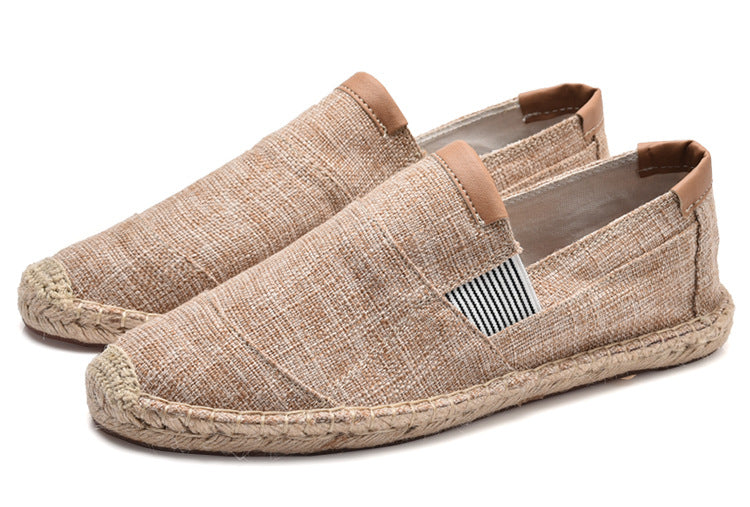 EB | Boss Stilvolle Handgemachte Leinwandstrohschuhe Sommer-Chic