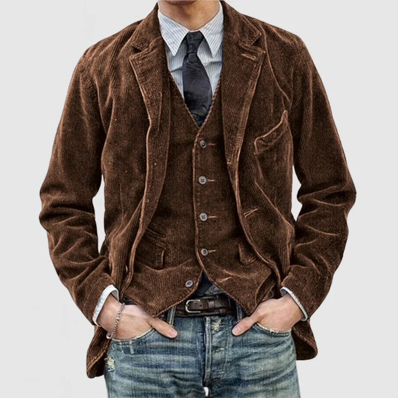 EB | Stilvolles Vintage-Set Aus Blazer und Weste