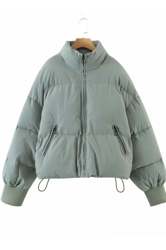 EB | Kragen Reißverschluss Tasche Dick Warm Baumwolljacke