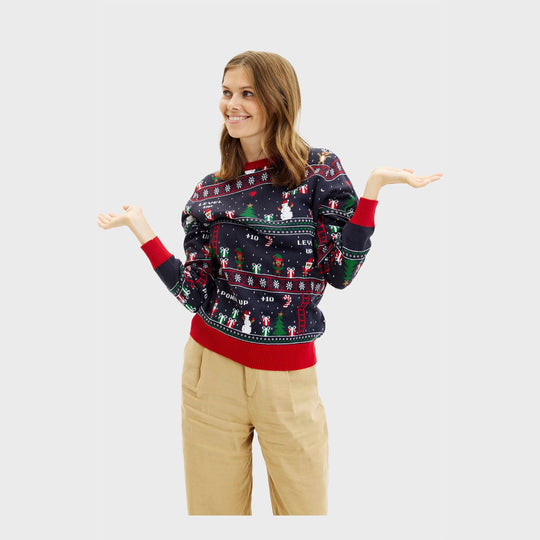 EB | Vintage Gamer Weihnachts Pullover Damen