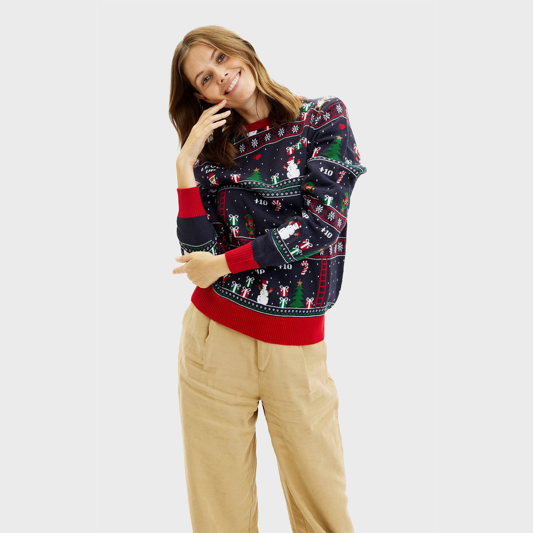 EB | Vintage Gamer Weihnachts Pullover Damen
