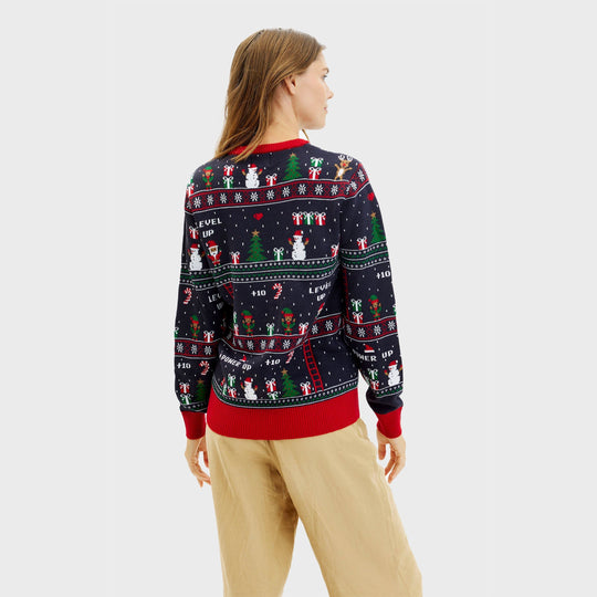 EB | Vintage Gamer Weihnachts Pullover Damen