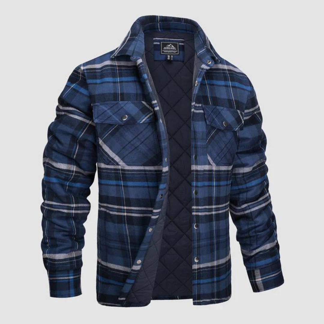 EB | Herren karierte Flanellhemden mit warmer Fütterung