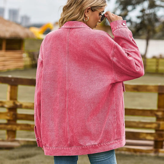 EB | Denimcharm Klassisch Vintage Denim Jack für Damen