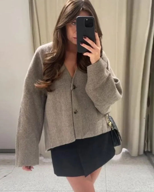 EB | Luxus Blazerjack mit Faux Fur für Damen
