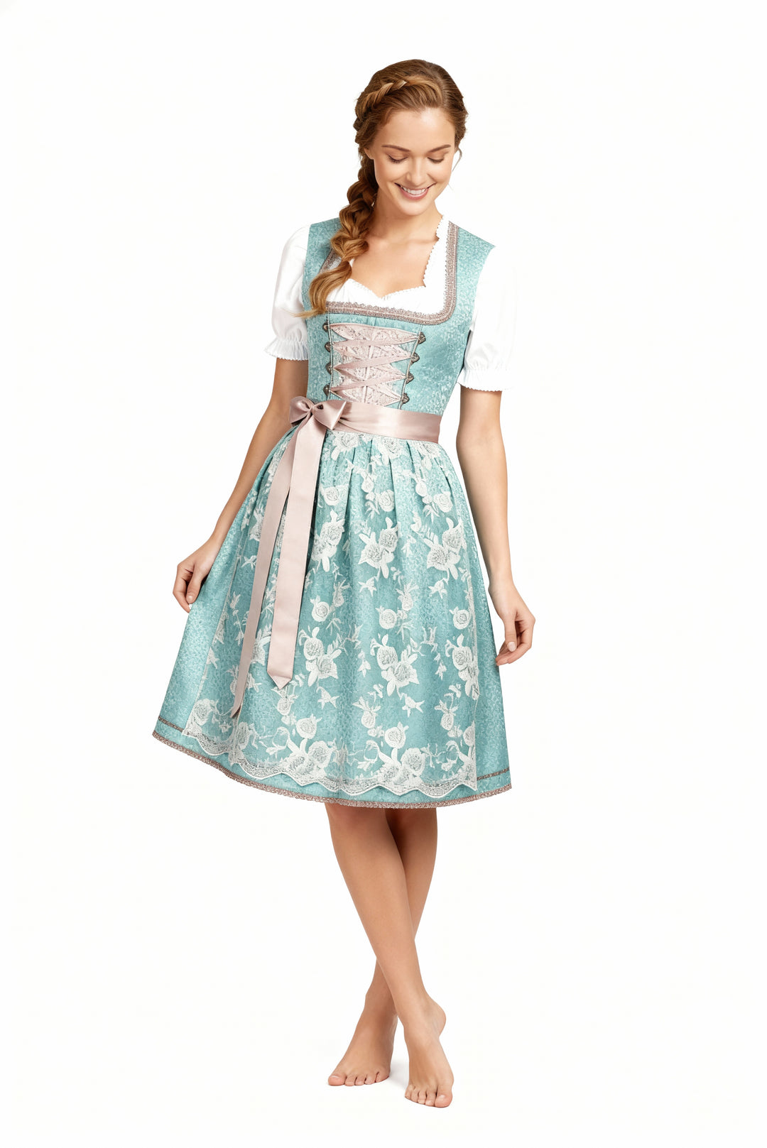 EB | Einzigartige Damen Tracht mit Schürze Perfekt für Oktoberfest