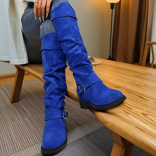 Retro-Reitstiefel aus Wildleder EB EB