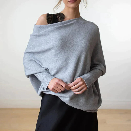 EB | Asymmetrisch drapierter Pullover