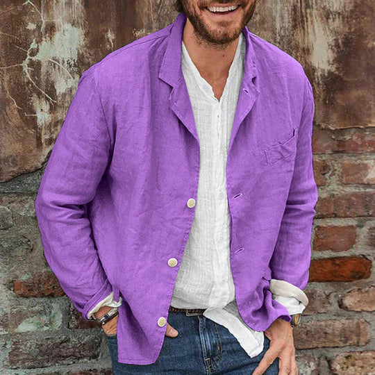 EB - Leichte Baumwoll-blazer für Herren: Komfort und Stil