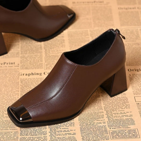 Klassische Lederoptik-Stiefeletten mit Reißverschluss EB EB