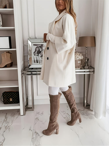 EB | Eleganter Mantel mit Großen Knöpfen Polyester Klassisch und Schick
