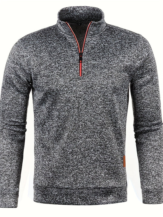 EB | Herrenpullover mit Reißverschluss am Hals für Herbst & Winter