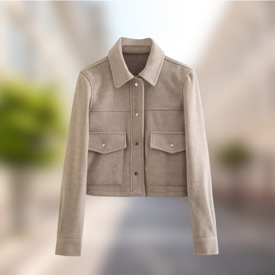 EB | Damen Wolljacke Im Lässigen Look für Den Herbst