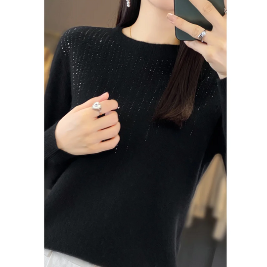 EB | Sweatshirt - Weicher Strickpullover mit funkelnden Details