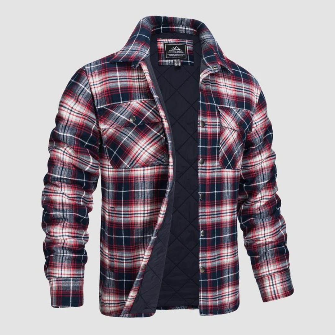 EB | Herren karierte Flanellhemden mit warmer Fütterung