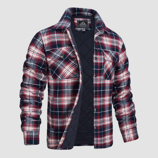 EB | Herren karierte Flanellhemden mit warmer Fütterung