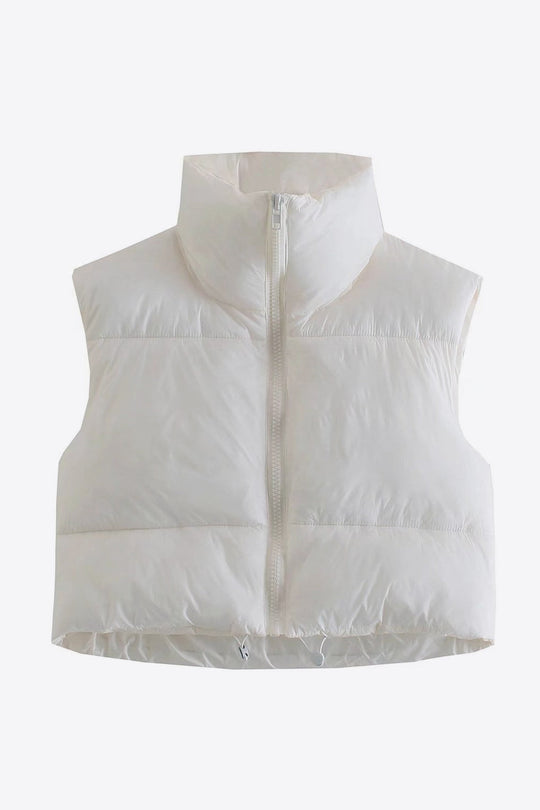 EB | Zip-Up Drawstring Puffer Weste