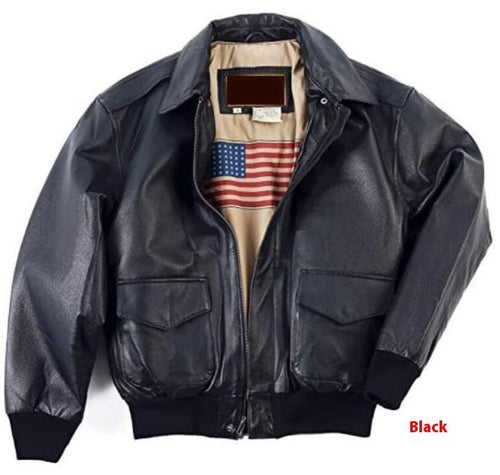 EB | Retro Übergroßer Us Air Force Fellimitationsledermantel