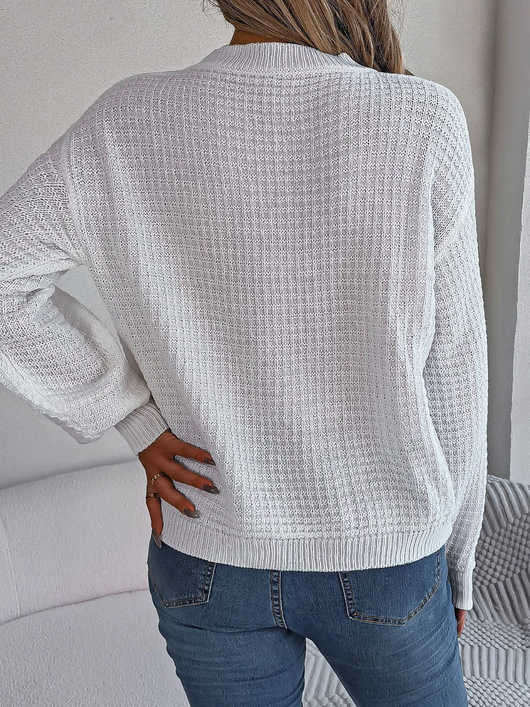 EB | Sweater - Strukturstrick Rundhals Pullover