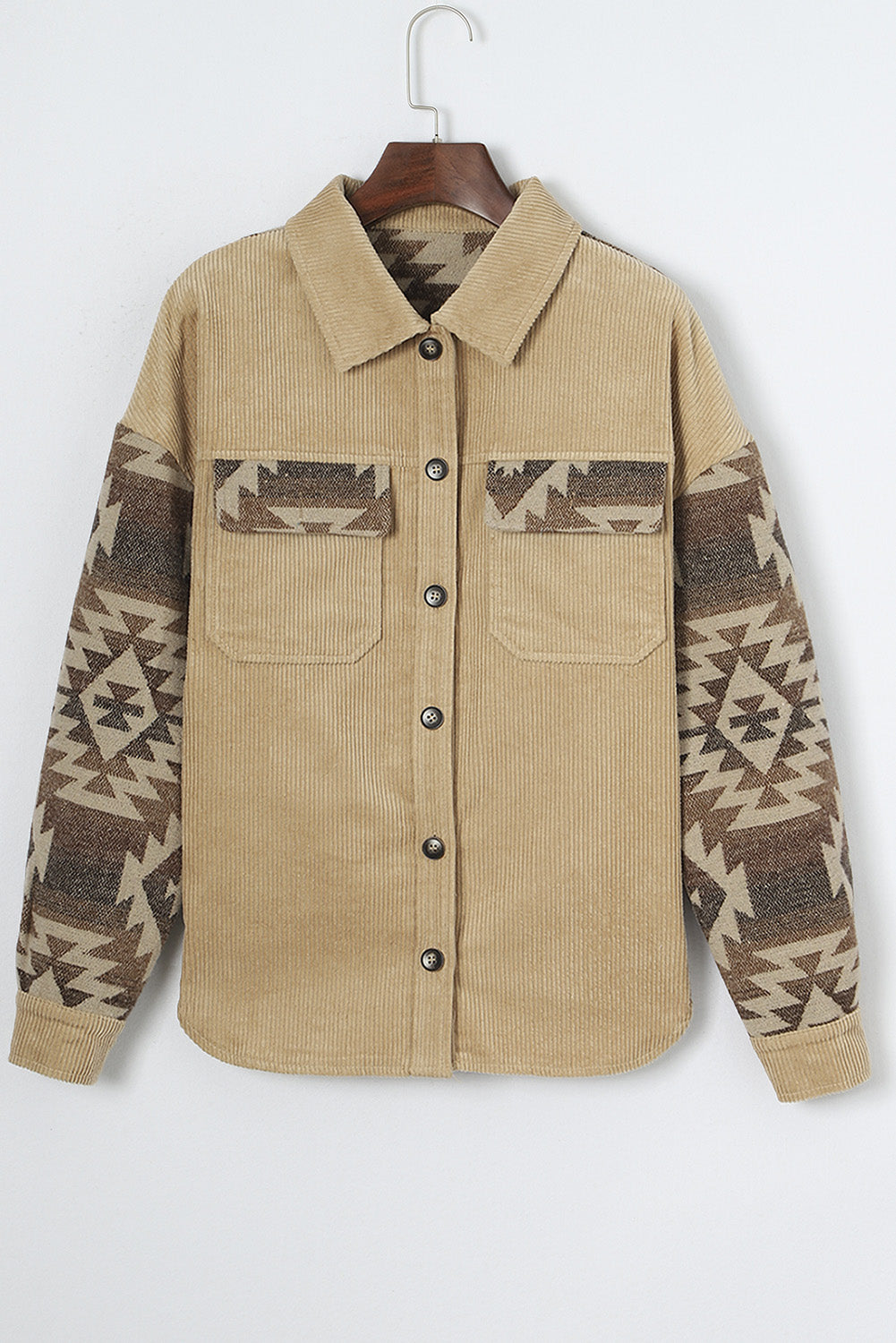 EB | Aztek-muster Shirtjacke Baumwolle Komfort und Stil
