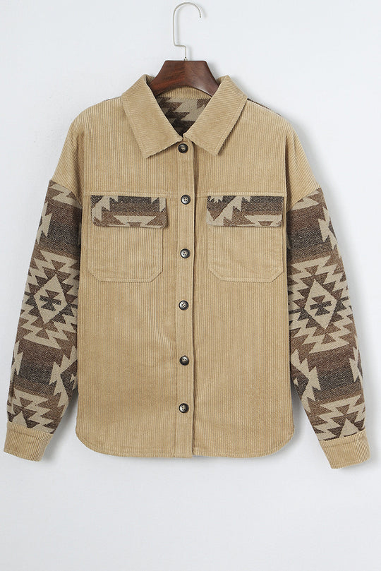 EB | Aztek-muster Shirtjacke Baumwolle Komfort und Stil