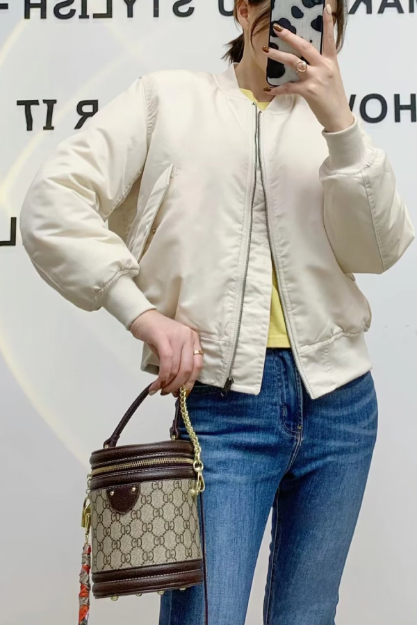 EB | Kragen Verdickte Einseitige Flugjacke Baseballjacke
