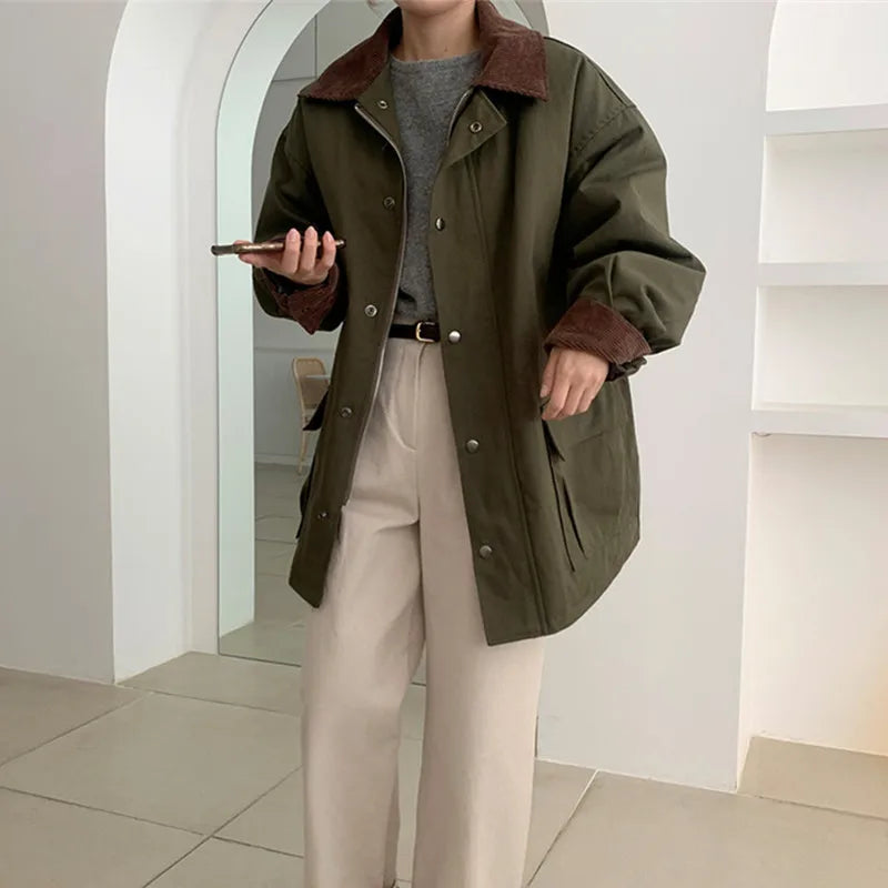 EB | im Vintage-Stil mit Umlegekragen und großen Taschen