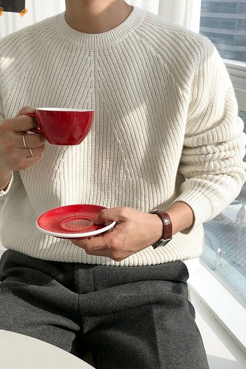 EB | Eleganter Gerippter Pullover für Männer