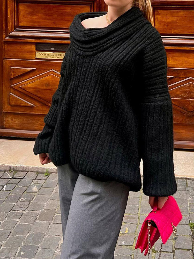 EB | Rippstrickpullover Weiche Wolle Elegant und Warm