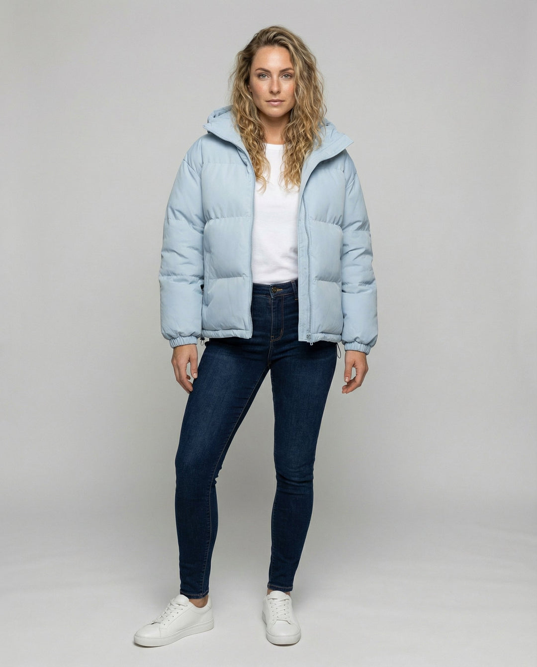Warme Gepolsterte Jacke Kapuze Damen | EB