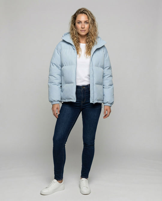 Warme Gepolsterte Jacke Kapuze Damen | EB